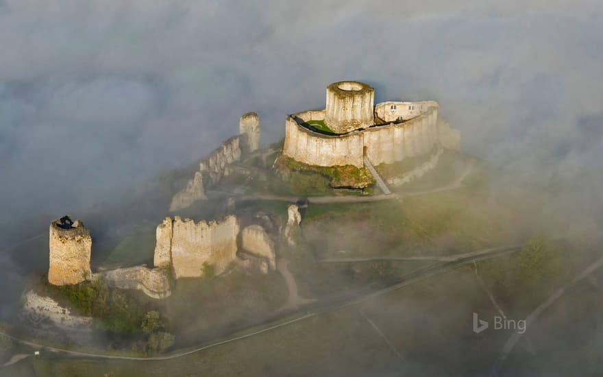 Château Gaillard, a 12th-century fortress in the Seine Valley, France