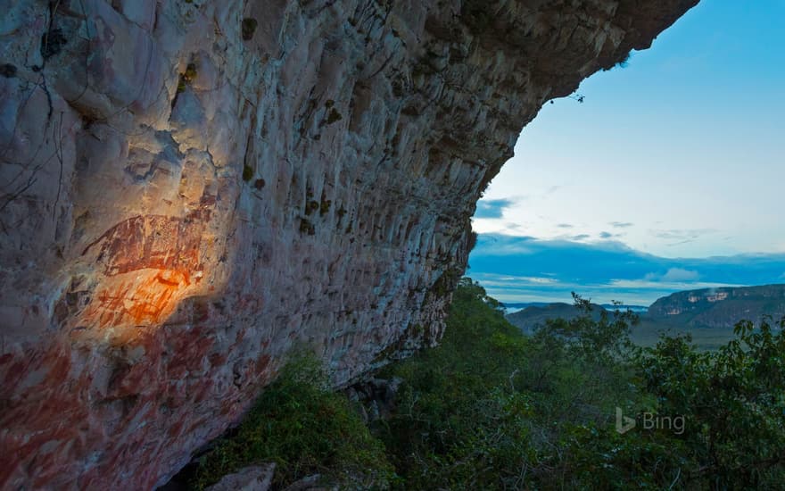 Ancient rock art in Chiribiquete National Natural Park, Colombia