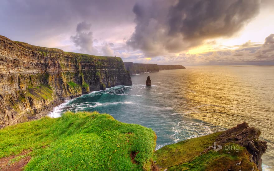 Cliffs of Moher at sunset, County Clare, Ireland