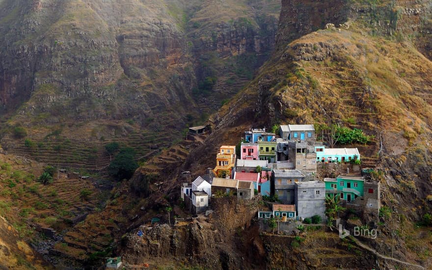 Village of Fontainhas on Santo Antão Island, the Republic of Cabo Verde