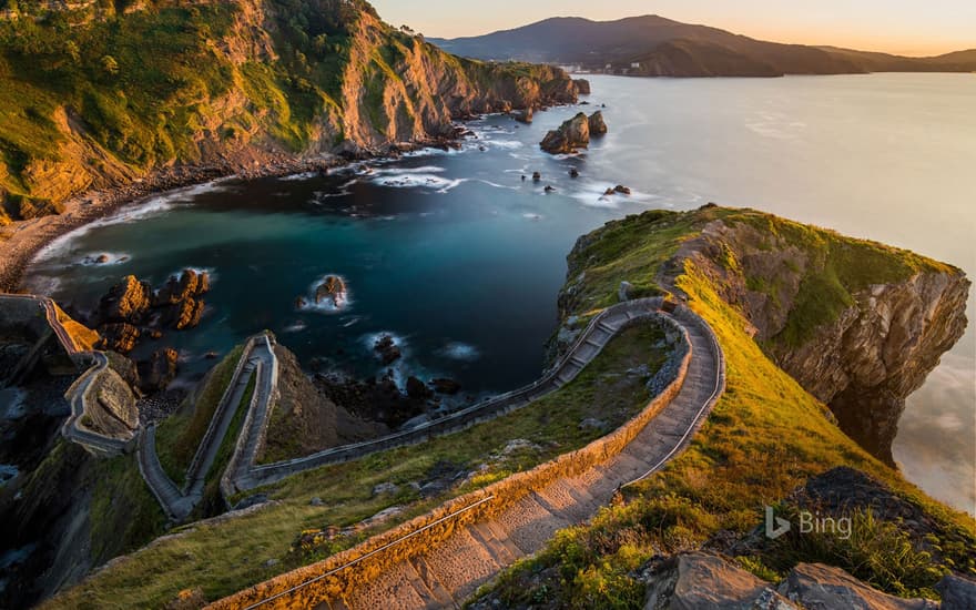 Path to San Juan de Gaztelugatxe, Basque Country, Spain