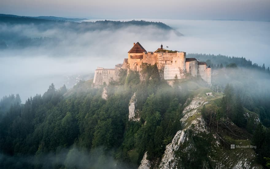 Fort de Joux in the Jura mountains of France