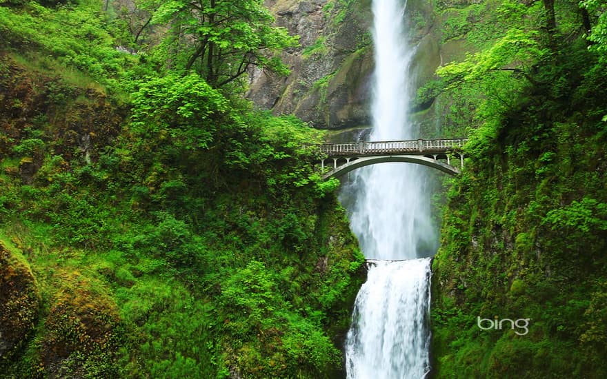 Multnomah Falls and Benson Bridge, Oregon