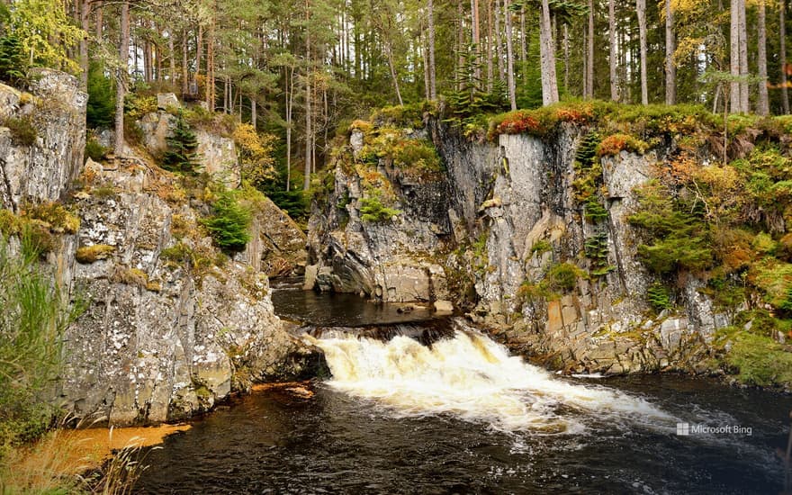 Waterfall in the Cairngorms National Park, Scotland