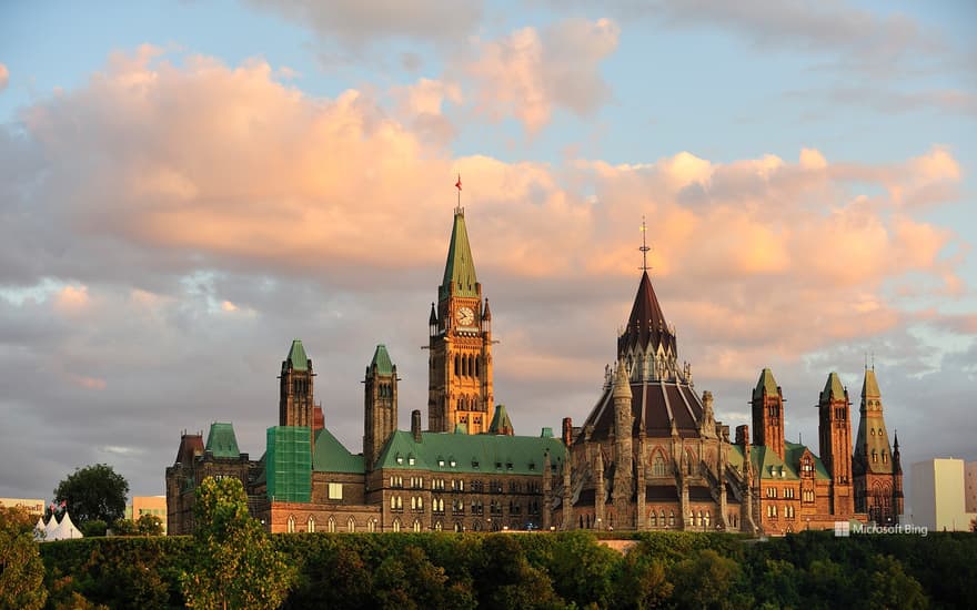 Ottawa Parliament Buildings Sunset View, Canada