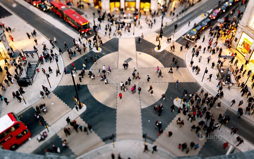 Oxford Circus crossing, London, England