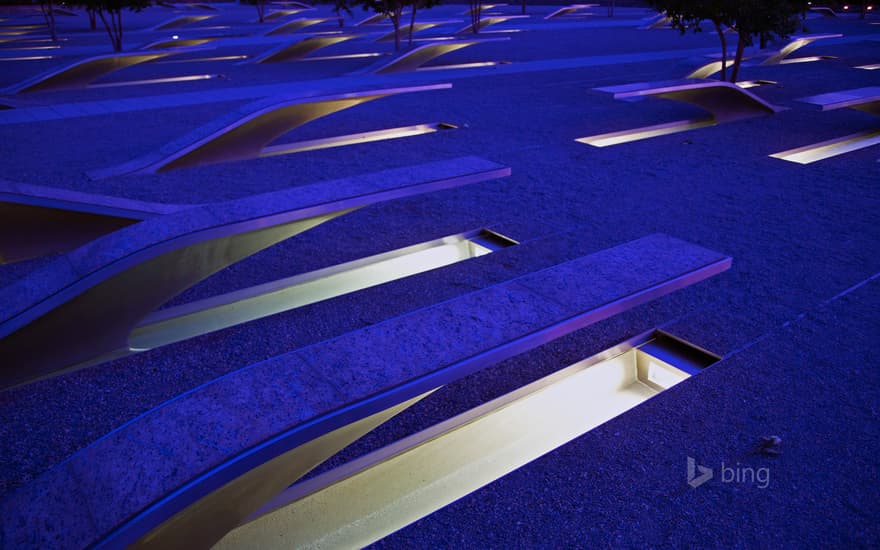The Pentagon Memorial in Arlington, Virginia