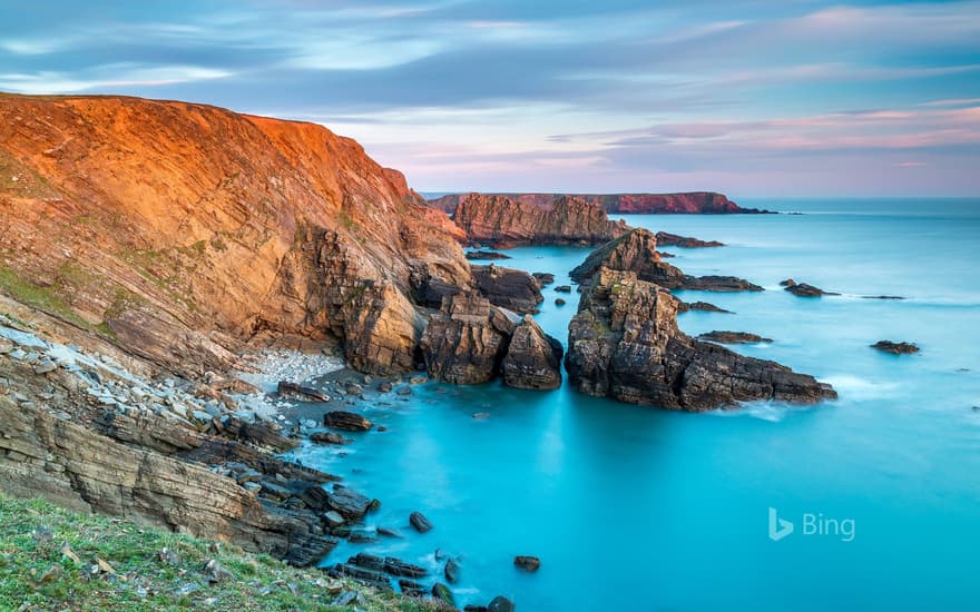 Pitting Gales Point, Pembrokeshire Coast National Park, west Wales