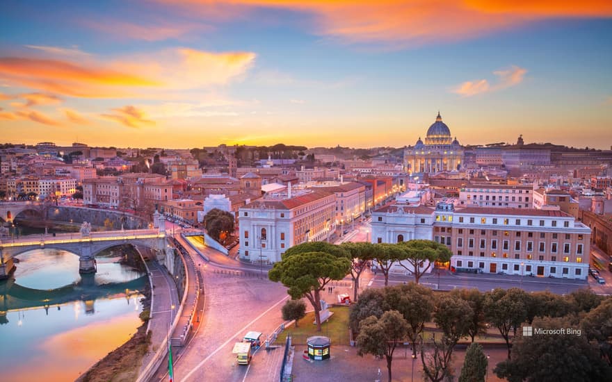 Vatican City with Saint Peter's Basilica, Rome, Italy